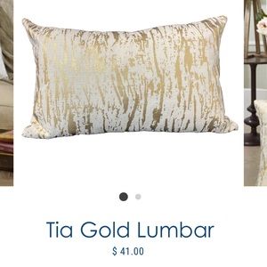 Dorm Decor Tia Gold Lumbar Pillow